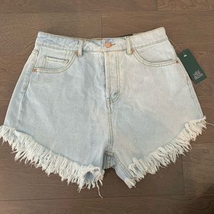 Wild Fable High-Rise Frayed Hem Jean Shorts